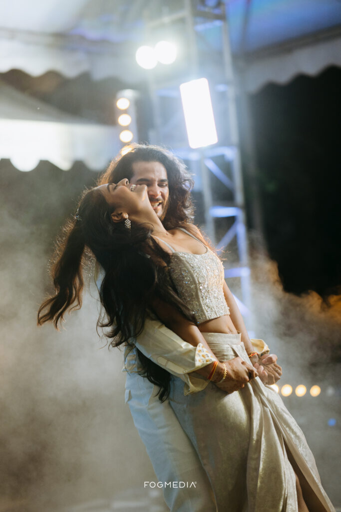 Best wedding photography in Kannur capturing high-energy dance floor moments at a North Malabar celebration